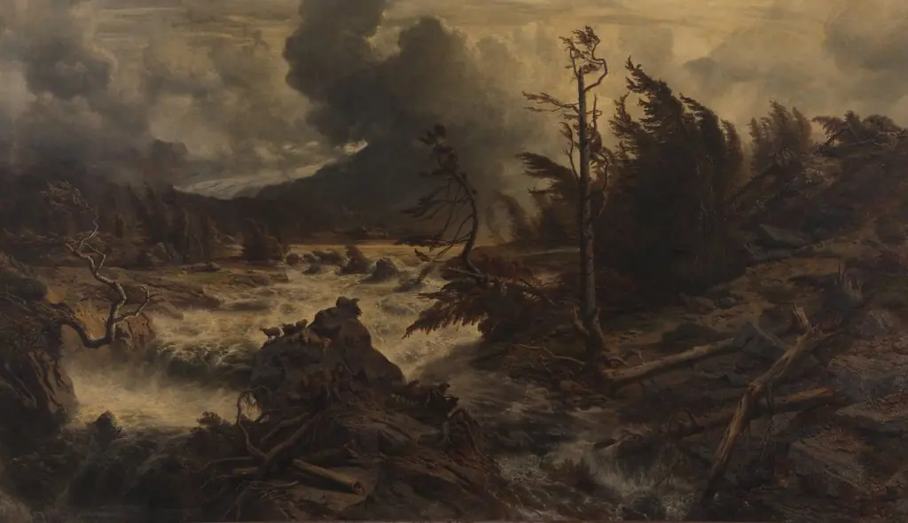 Thunderstorm in the High Mountains, by Albert Zimmermann