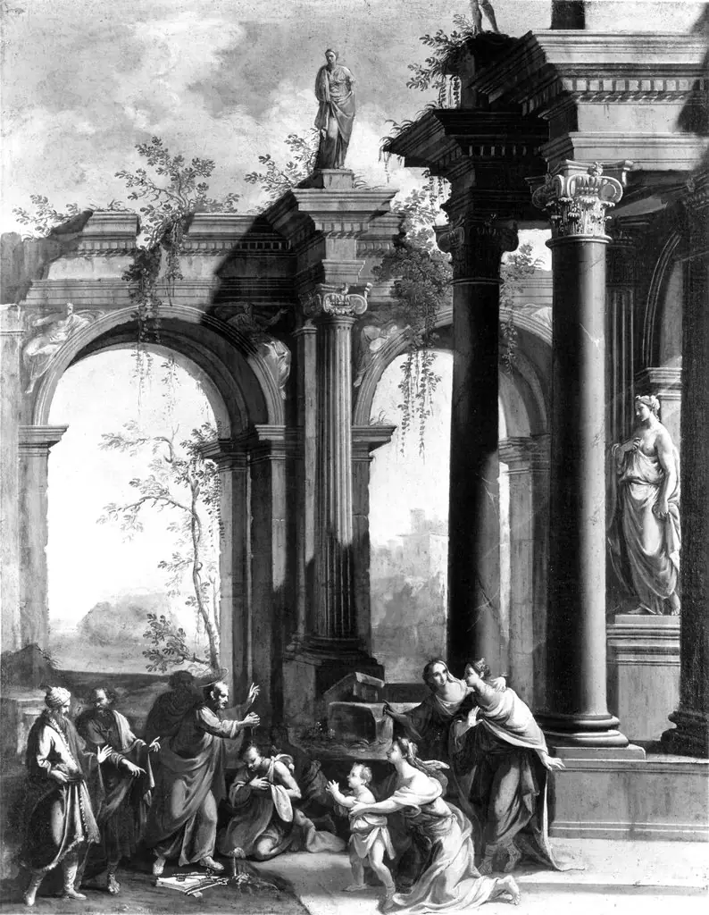 St. Peter Baptizing the Centurion, Cornelius, by Alberto Carlieri