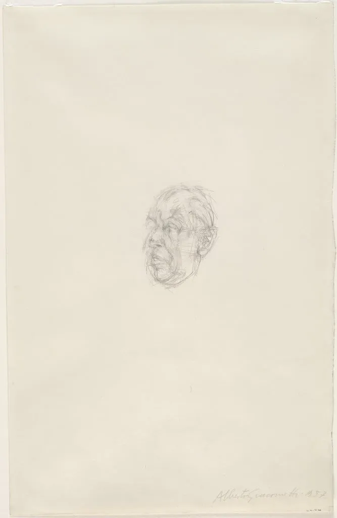 Untitled, by Alberto Giacometti, graphite, 1957