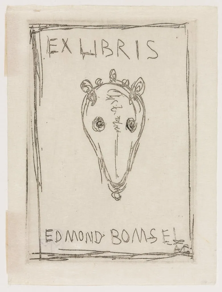 Untitled, by Alberto Giacometti, ink, 1961