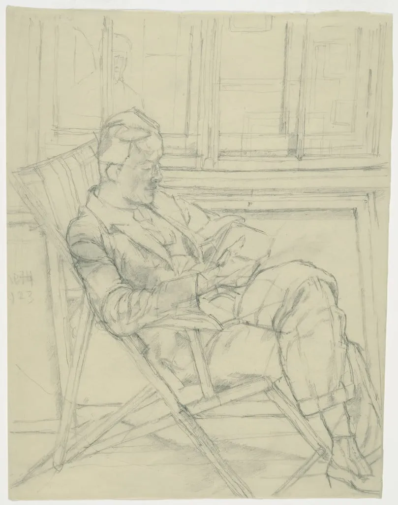 Untitled, by Alberto Giacometti, graphite, 1923