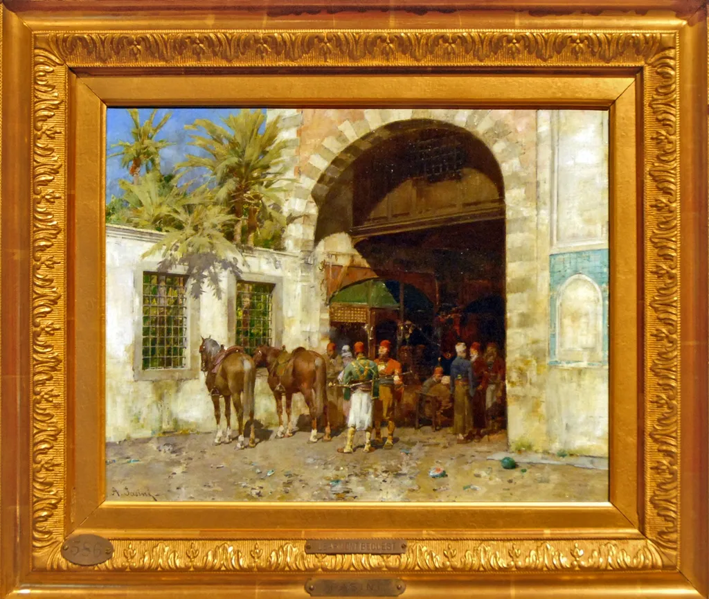 Entrance to the Bazaar, Cairo, by Alberto Pasini, oil, 1890