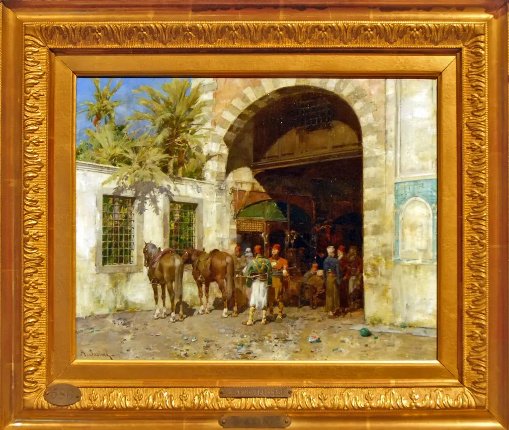 Entrance to the Bazaar, Cairo, by Alberto Pasini