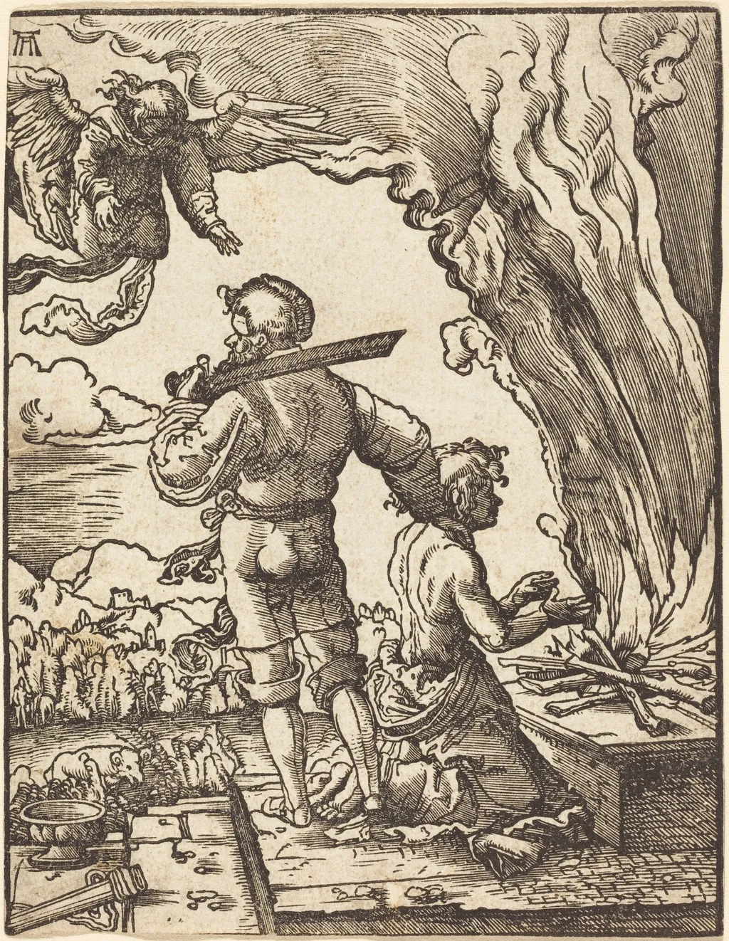 Abraham's Sacrifice, by Albrecht Altdorfer, ink, 1520