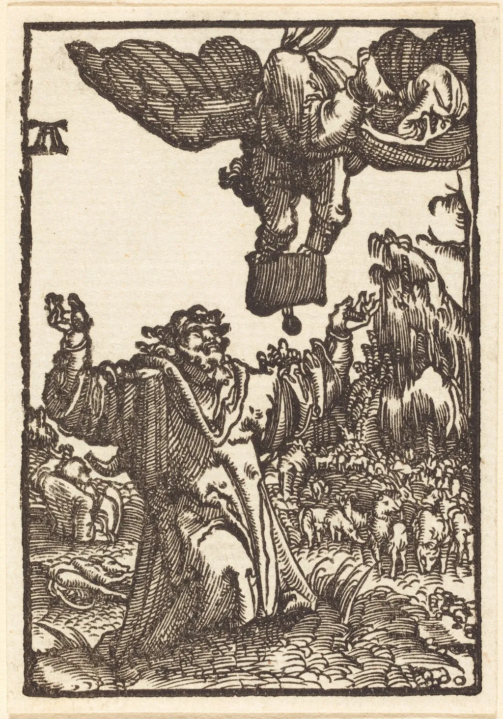Annunciation to Joachim, by Albrecht Altdorfer, ink, 1513