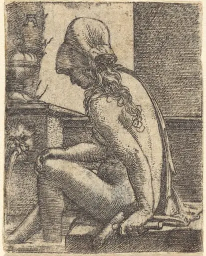Bathing Woman, by Albrecht Altdorfer