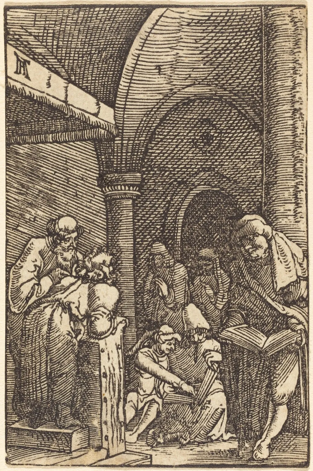 Christ Disputing with the Doctors, by Albrecht Altdorfer, ink, 1513