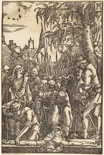 Christ Nailed to the Cross, by Albrecht Altdorfer