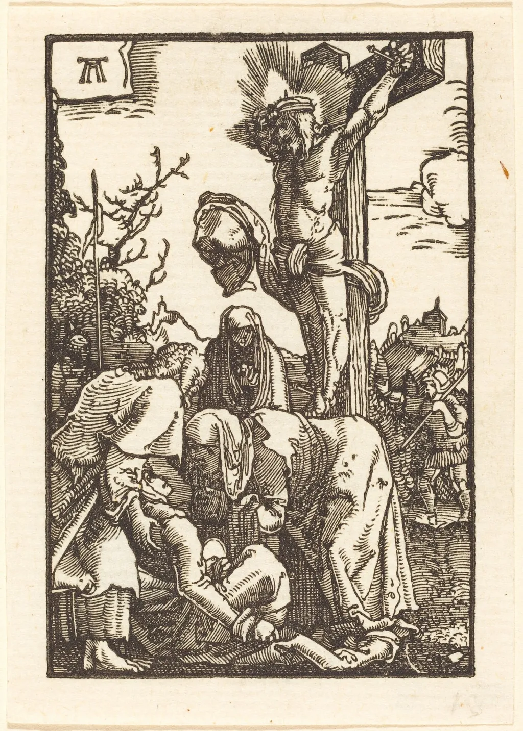 Christ on the Cross, by Albrecht Altdorfer, ink, 1513