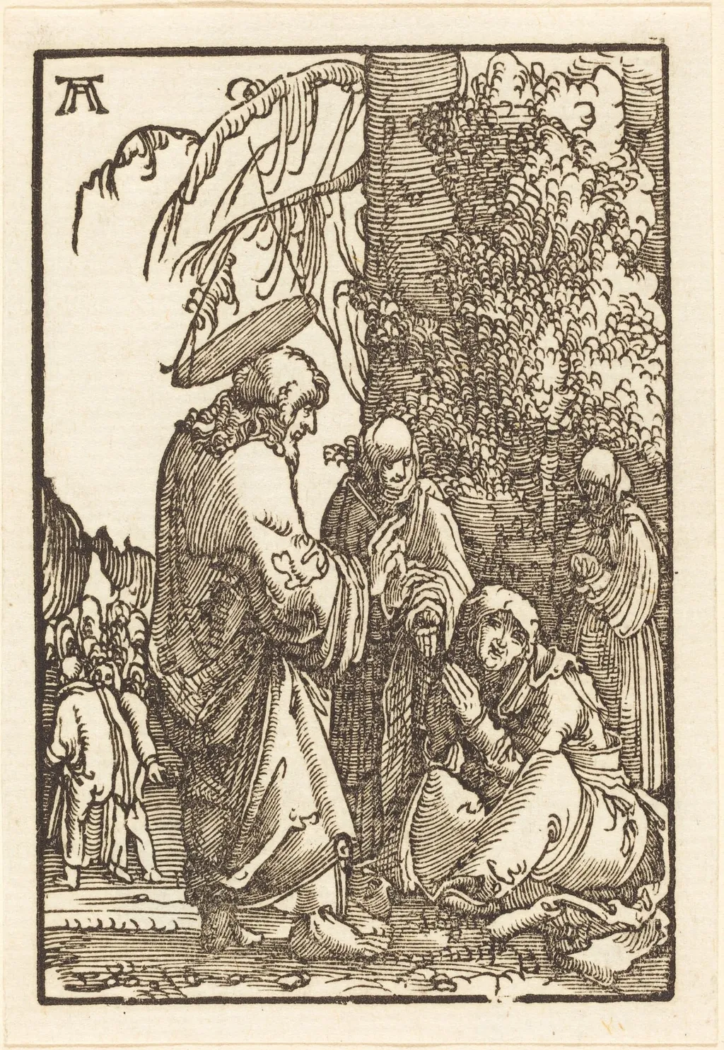 Christ Taking Leave of his Mother, by Albrecht Altdorfer, ink, 1513