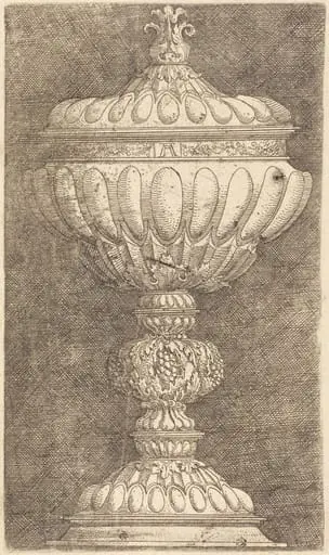 Covered Goblet with Grapes on the Stem, by Albrecht Altdorfer