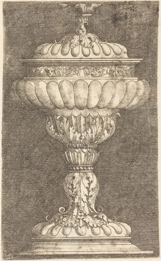 Covered Goblet with Winged Ball, by Albrecht Altdorfer