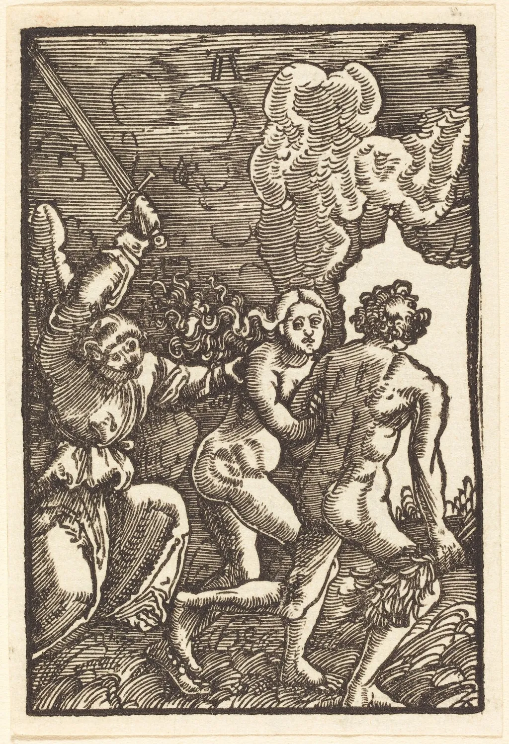 Expulsion from Paradise, by Albrecht Altdorfer, ink, 1513
