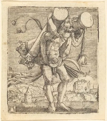 Hercules Bearing the Column of Gades, by Albrecht Altdorfer