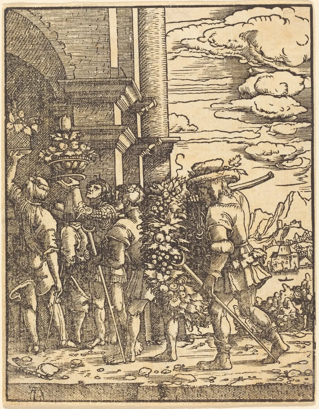 Joshua and Caleb, by Albrecht Altdorfer, ink, 1520