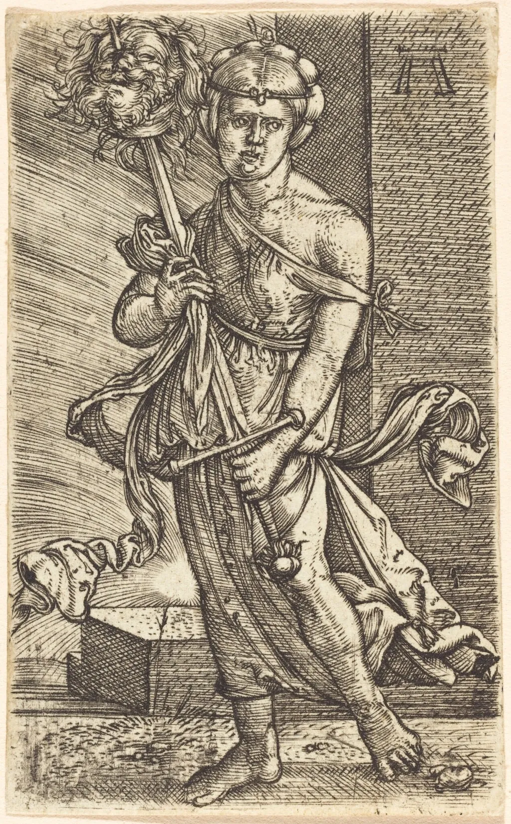 Judith with the Head of Holofernes, by Albrecht Altdorfer, ink, 1525