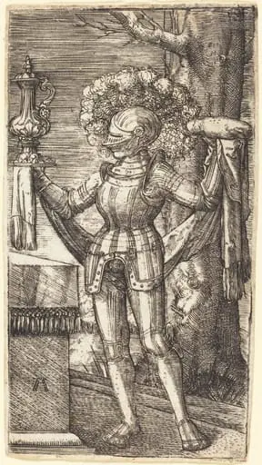 Knight in Armour with Bread and Wine, by Albrecht Altdorfer