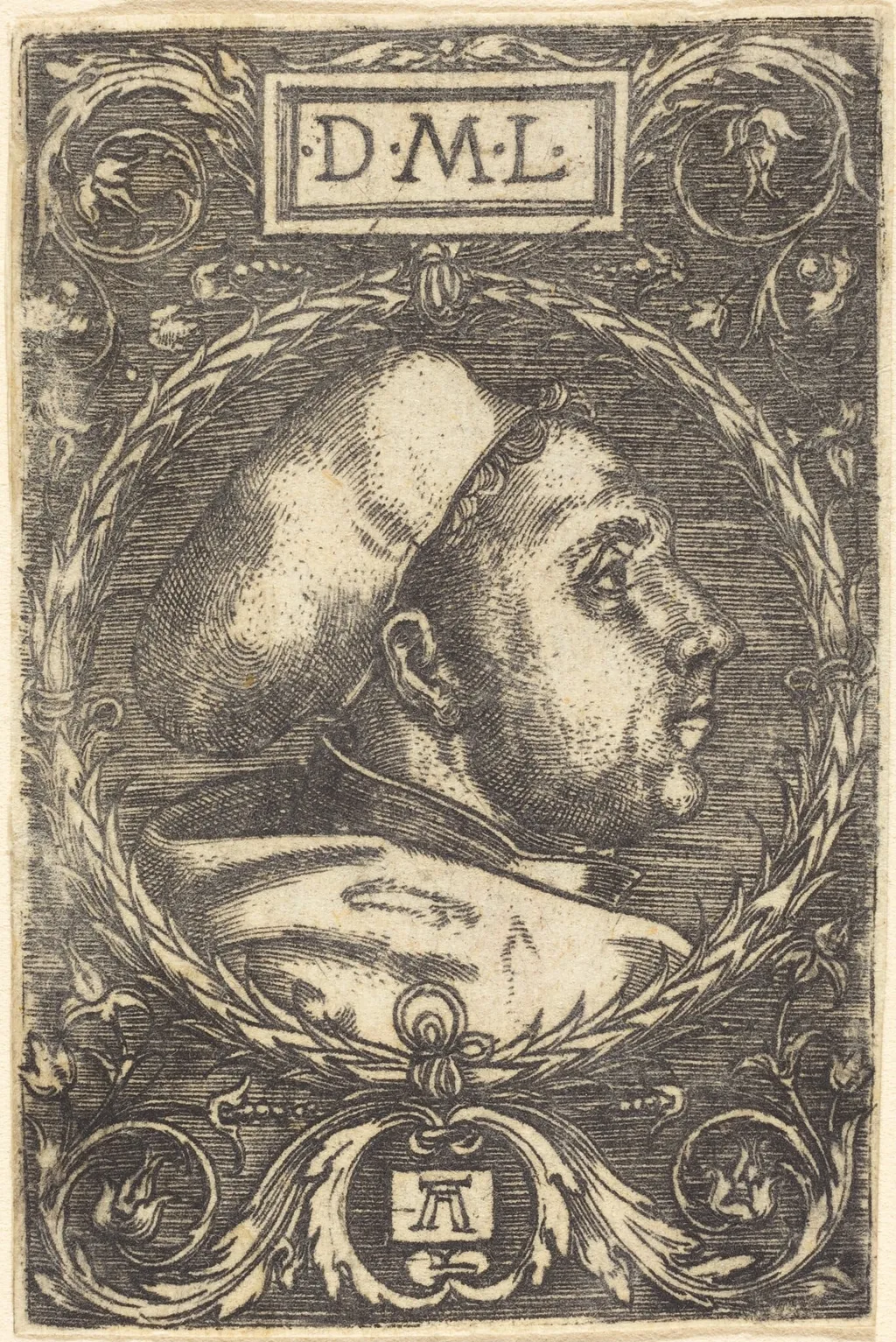 Martin Luther, by Albrecht Altdorfer, ink, 1525