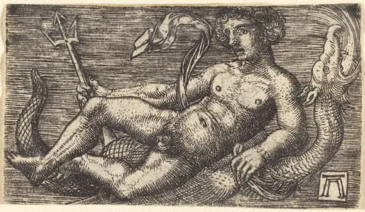 Neptune on a Sea Monster, by Albrecht Altdorfer
