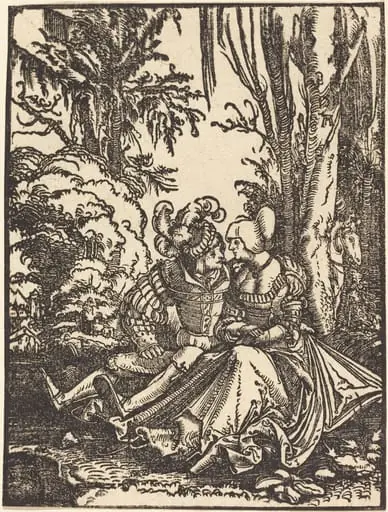 Pair of Lovers in a Landscape, by Albrecht Altdorfer