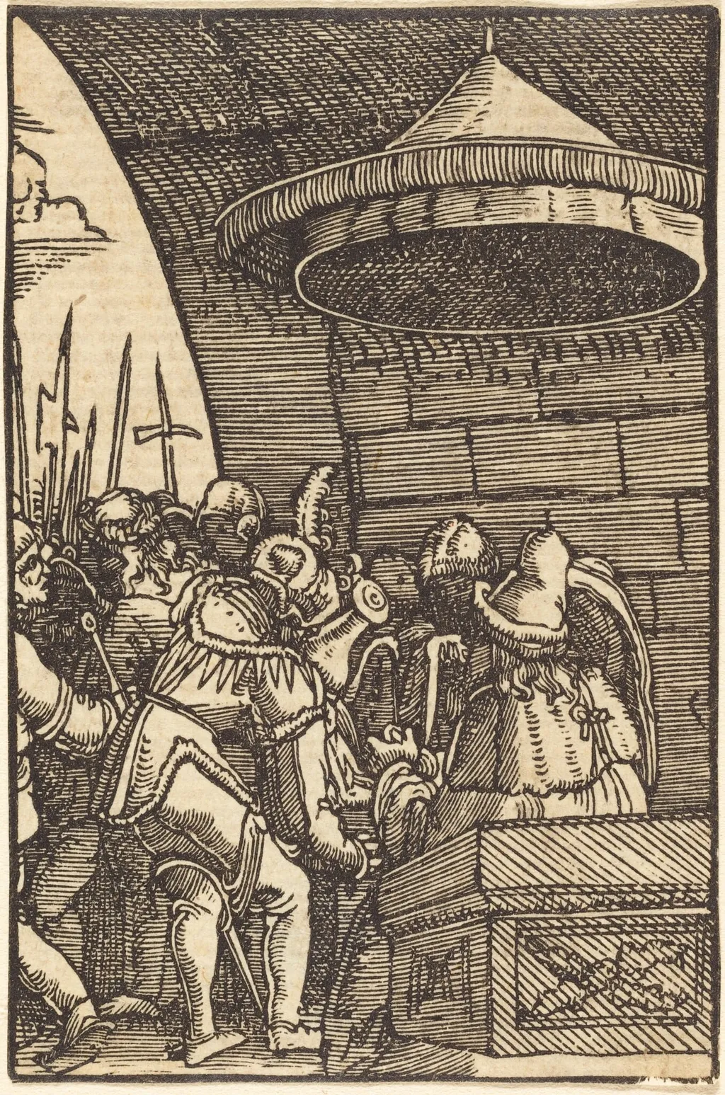 Pilate Washing His Hands, by Albrecht Altdorfer, ink, 1513