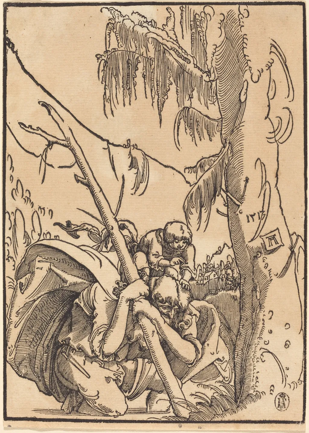 Saint Christopher, by Albrecht Altdorfer, ink, 1513