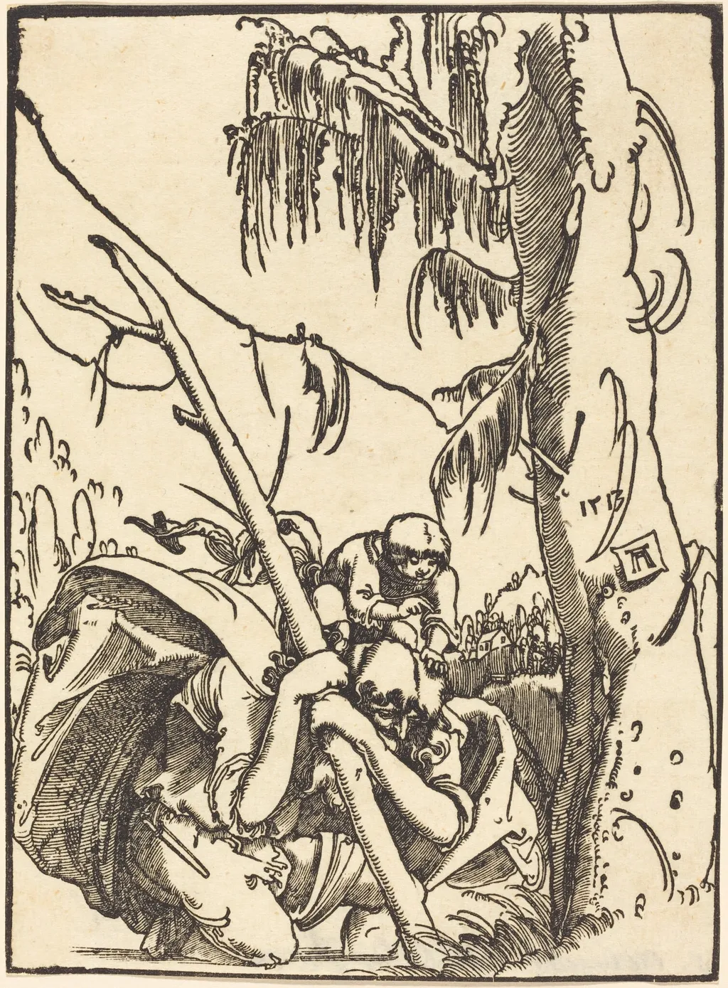 Saint Christopher, by Albrecht Altdorfer, ink, 1513