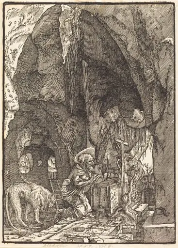 Saint Jerome in a Cave, by Albrecht Altdorfer
