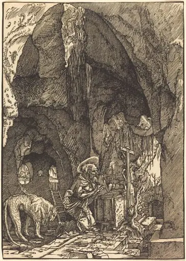 Saint Jerome in a Cave, by Albrecht Altdorfer