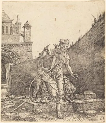 Saint Jerome in a Courtyard, by Albrecht Altdorfer