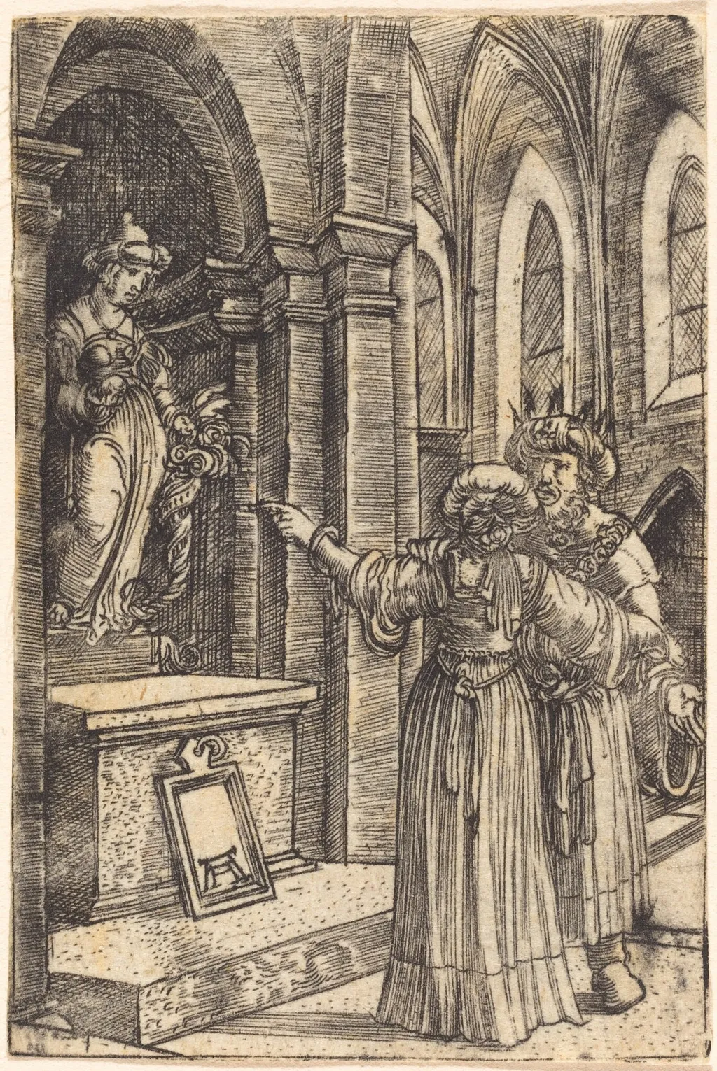 Solomon Praying to the Idols, by Albrecht Altdorfer, ink, 1519