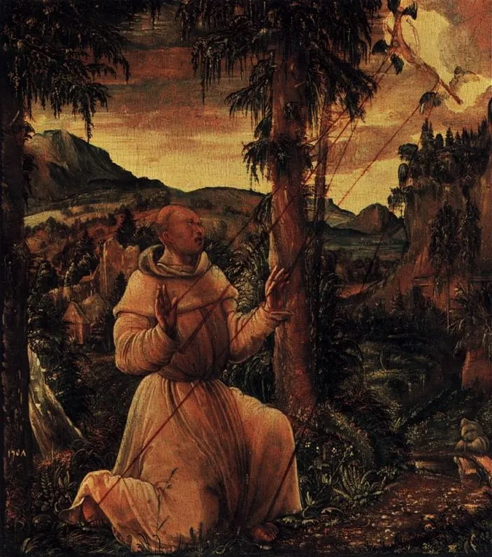 Stigmatization of Saint Francis, by Albrecht Altdorfer, paint, 1507