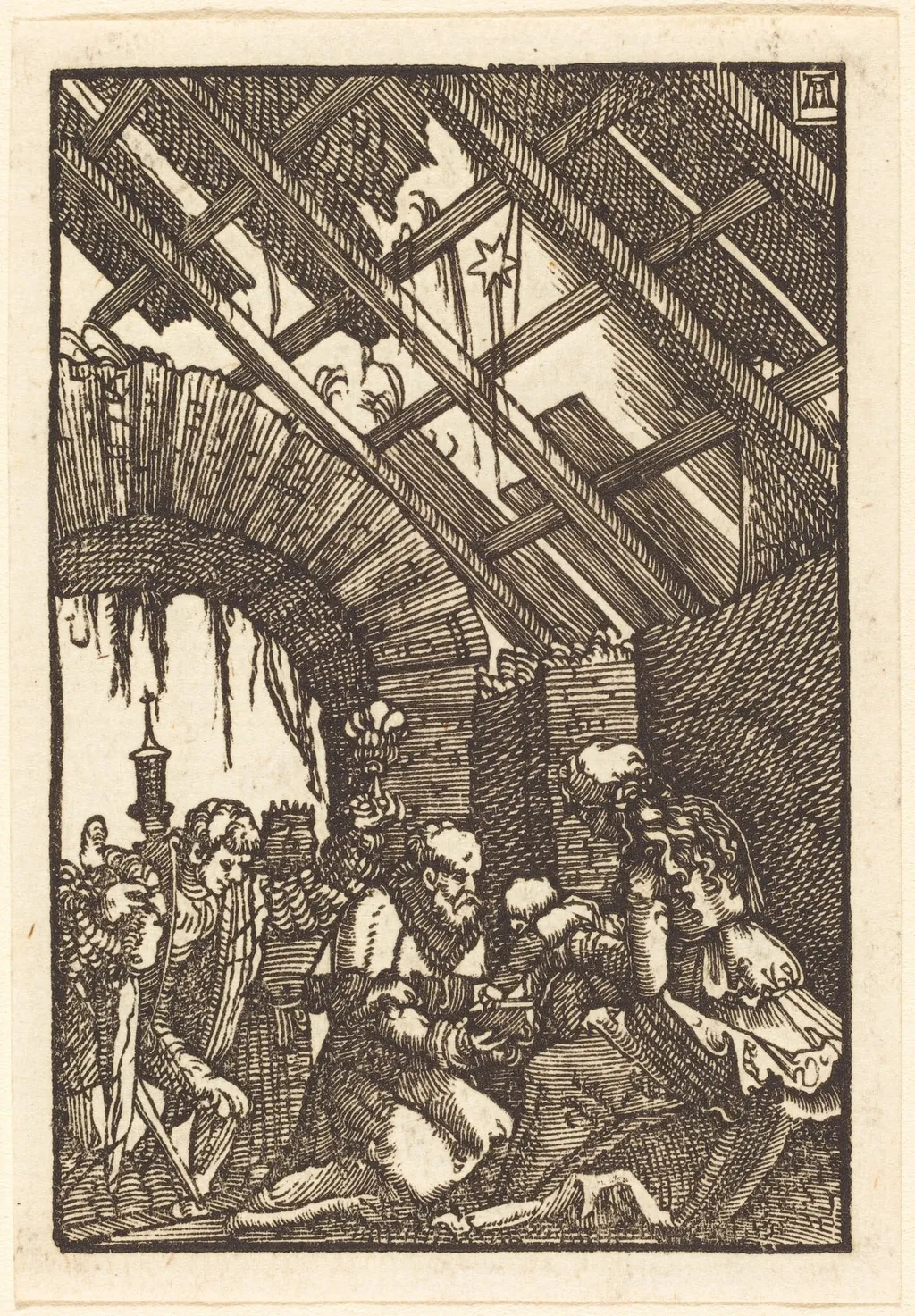 The Adoration of the Magi, by Albrecht Altdorfer, ink, 1513