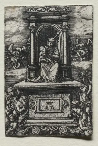The Beautiful Virgin of Ratisbon on an Altar, by Albrecht Altdorfer