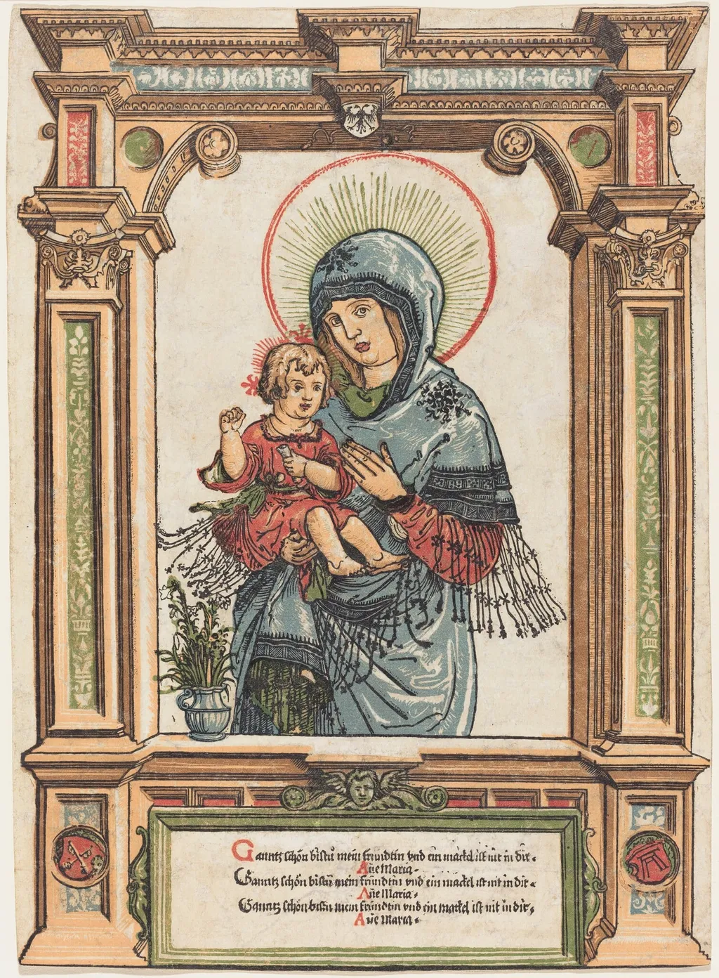 The Beautiful Virgin of Regensburg, by Albrecht Altdorfer, ink, 1520