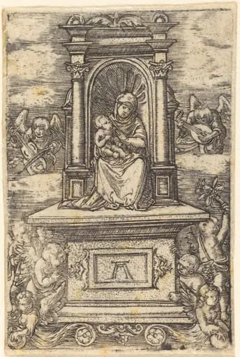The Beautiful Virgin of Regensburg on an Altar, by Albrecht Altdorfer