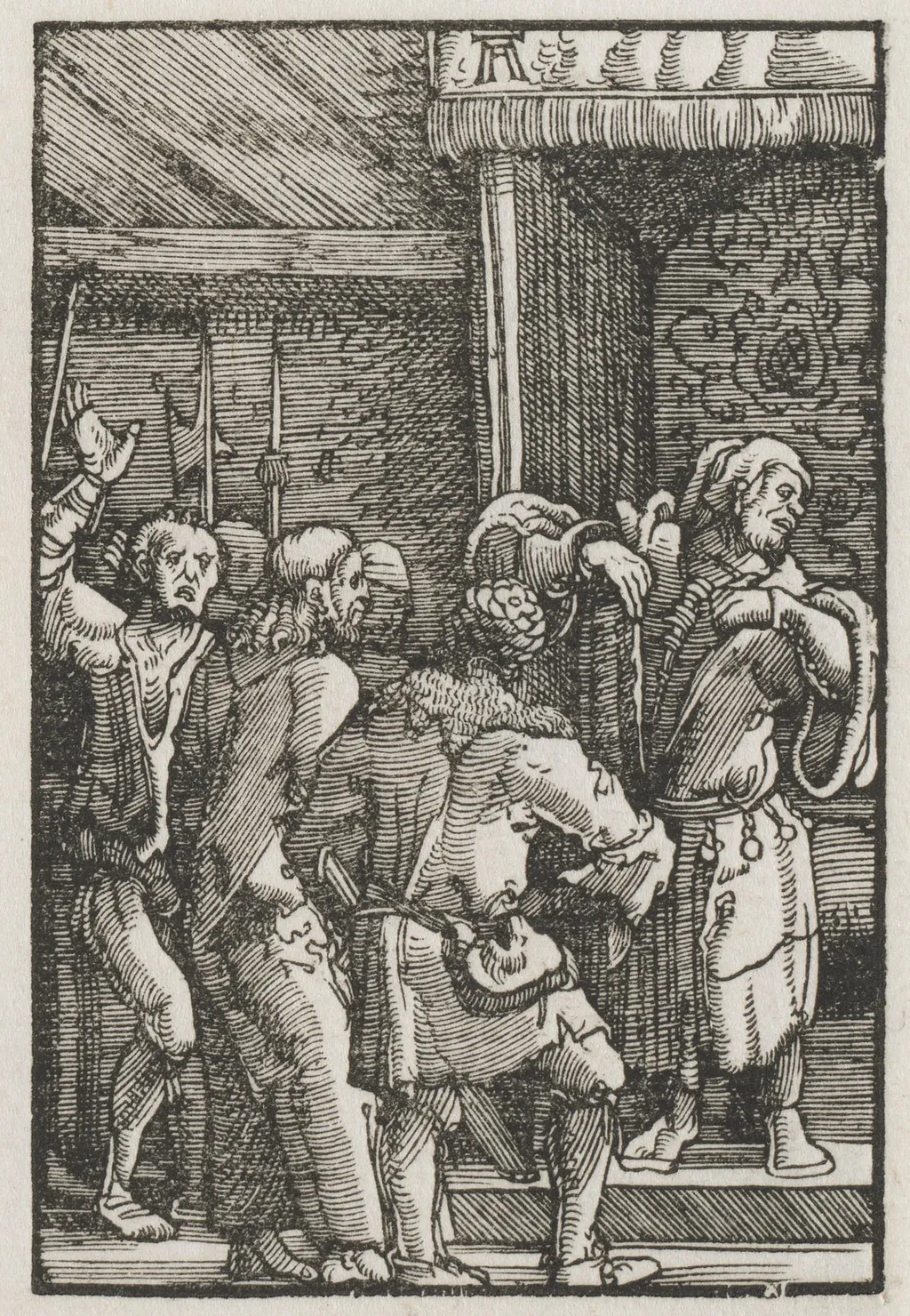 The Fall and Redemption of Man: Christ before Caiaphas, by Albrecht Altdorfer, 1515