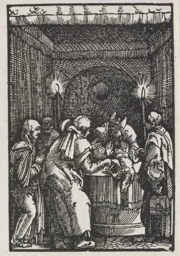 The Fall and Redemption of Man:  Joachim's Offering Rejected by the High Priest, by Albrecht Altdorfer