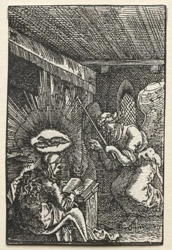 The Fall and Redemption of Man:  The Annunciation, by Albrecht Altdorfer