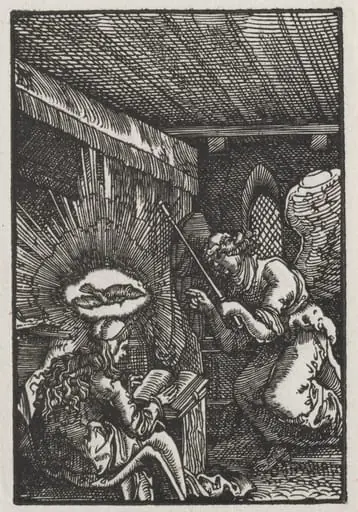 The Fall and Redemption of Man:  The Annunciation, by Albrecht Altdorfer