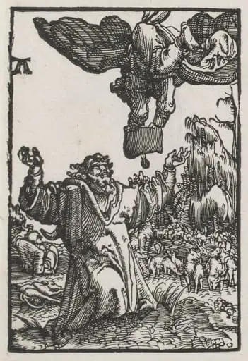 The Fall and Redemption of Man: The Message of the Angel to Joachim, by Albrecht Altdorfer