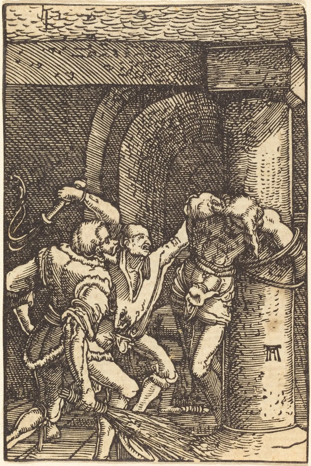 The Flagellation of Christ, by Albrecht Altdorfer, ink, 1513