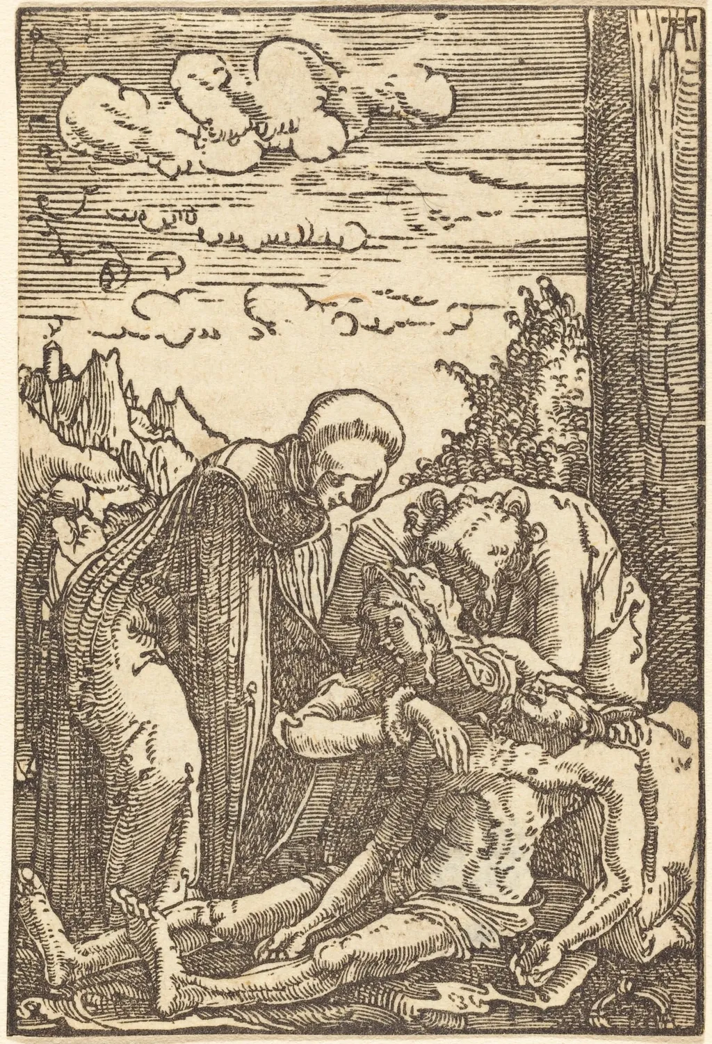 The Lamentation of Christ, by Albrecht Altdorfer, ink, 1513