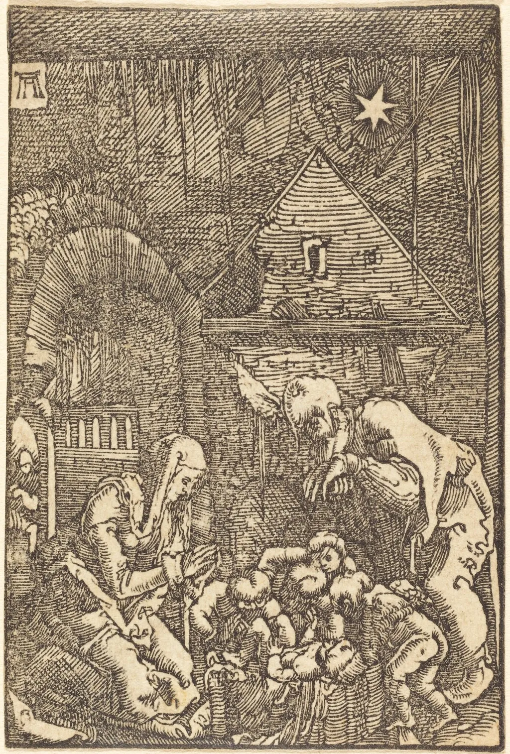 The Nativity, by Albrecht Altdorfer, ink, 1513