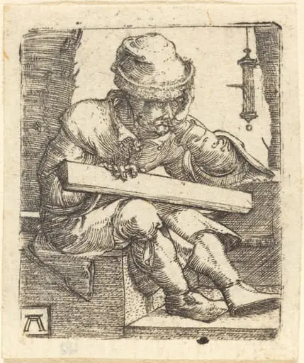 The Pensive Carpenter, by Albrecht Altdorfer
