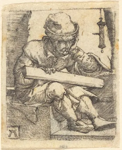 The Pensive Carpenter, by Albrecht Altdorfer