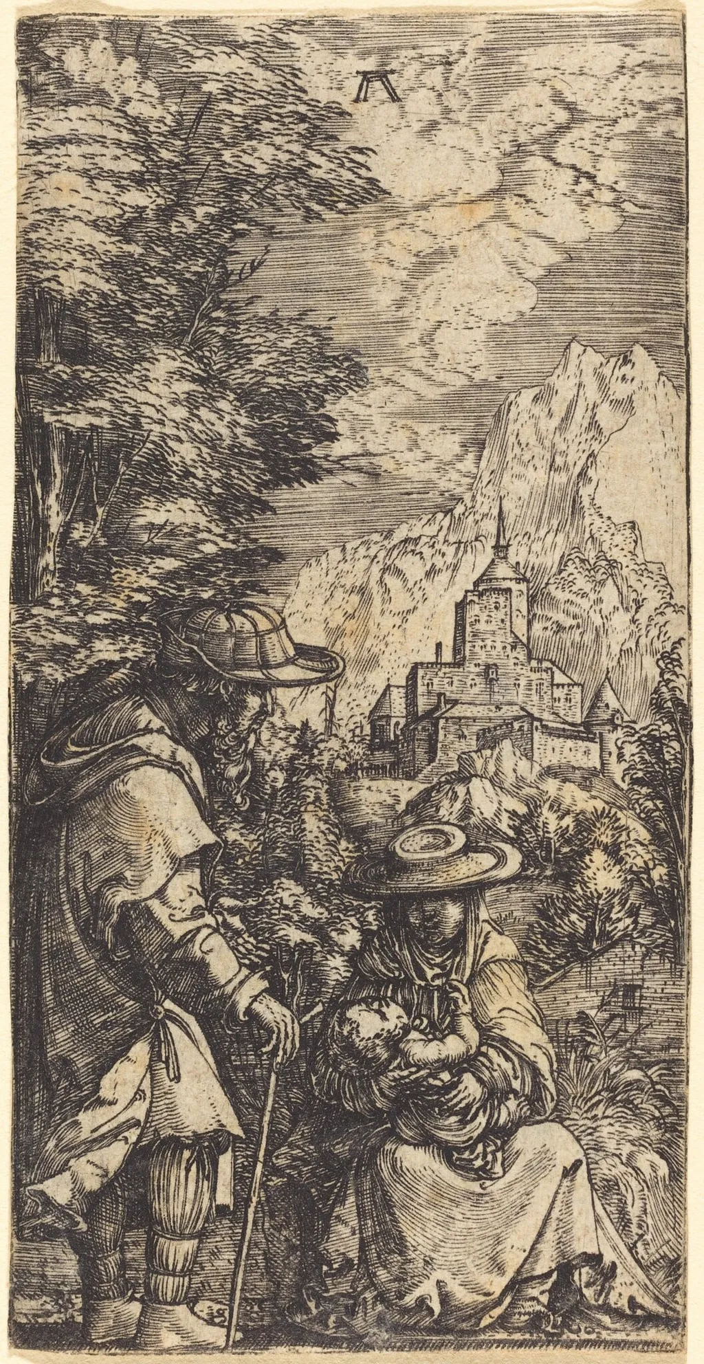 The Rest on the Flight into Egypt, by Albrecht Altdorfer, ink, 1517