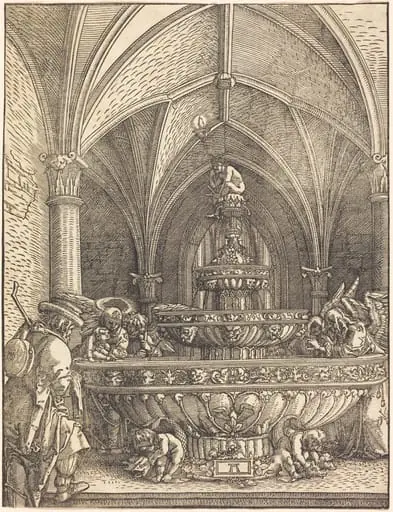 The Rest on the Flight into Egypt at a Fountain, by Albrecht Altdorfer