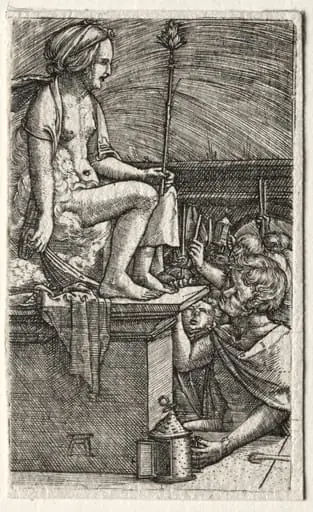The Roman Courtesan or The Revenge of the Sorcerer Virgil, by Albrecht Altdorfer