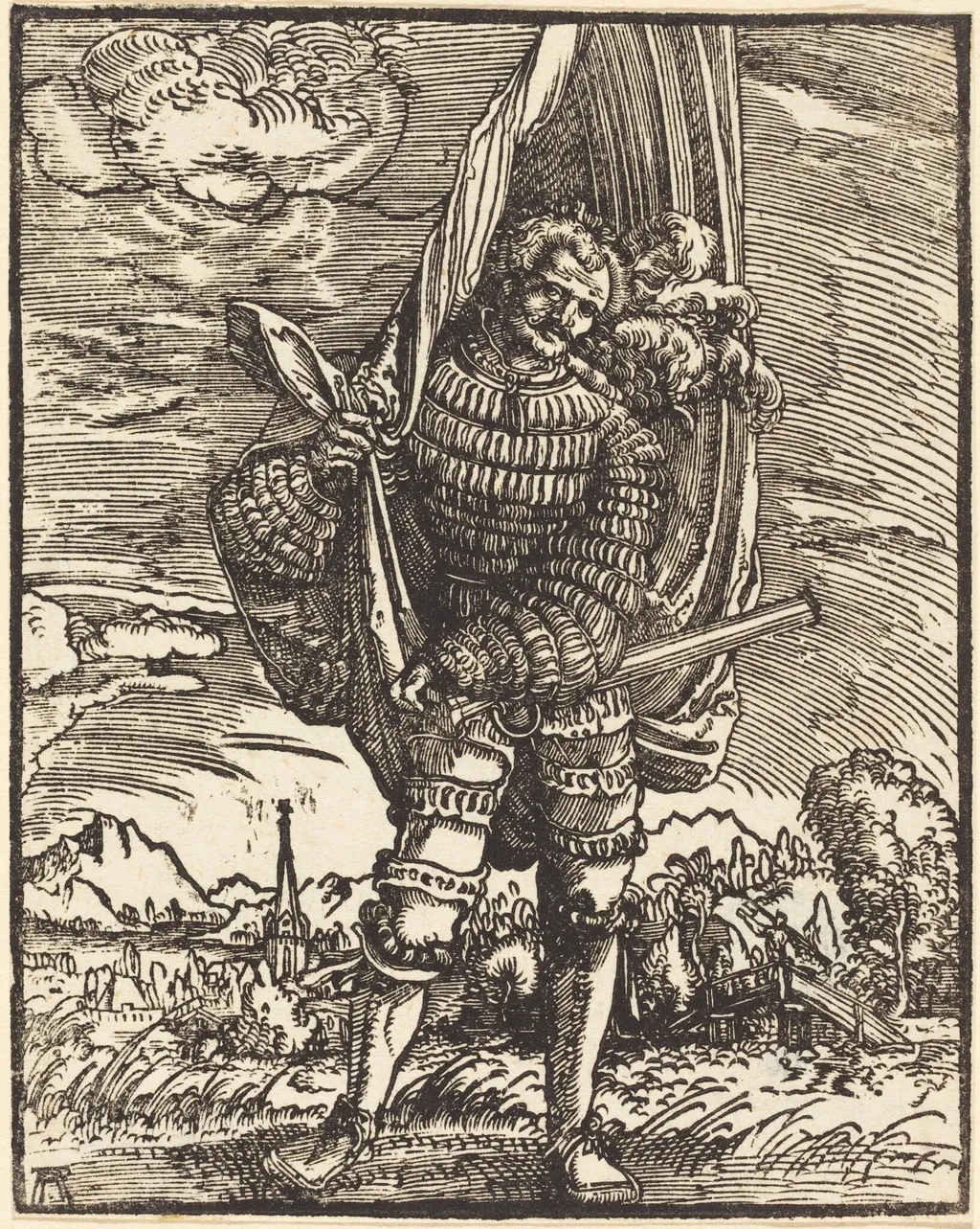 The Standard Bearer, by Albrecht Altdorfer, ink, 1517